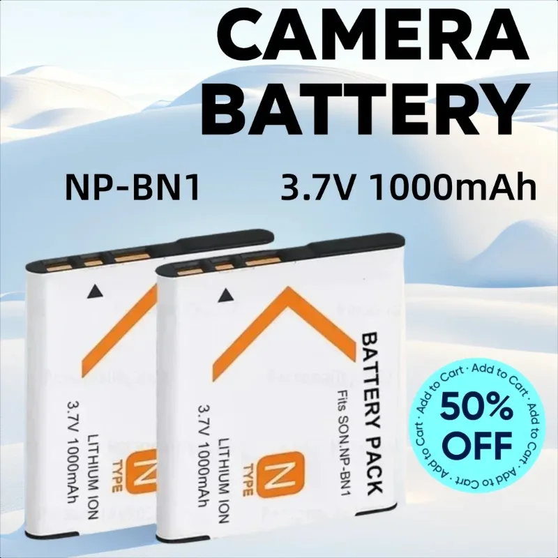 Bateria 3.7V 1000mAh NP-BN1 do aparatu Sony DSC TX7 TX9 TX10 T99 W320 DSC-W390 DSC-W380 W350 W330 W310