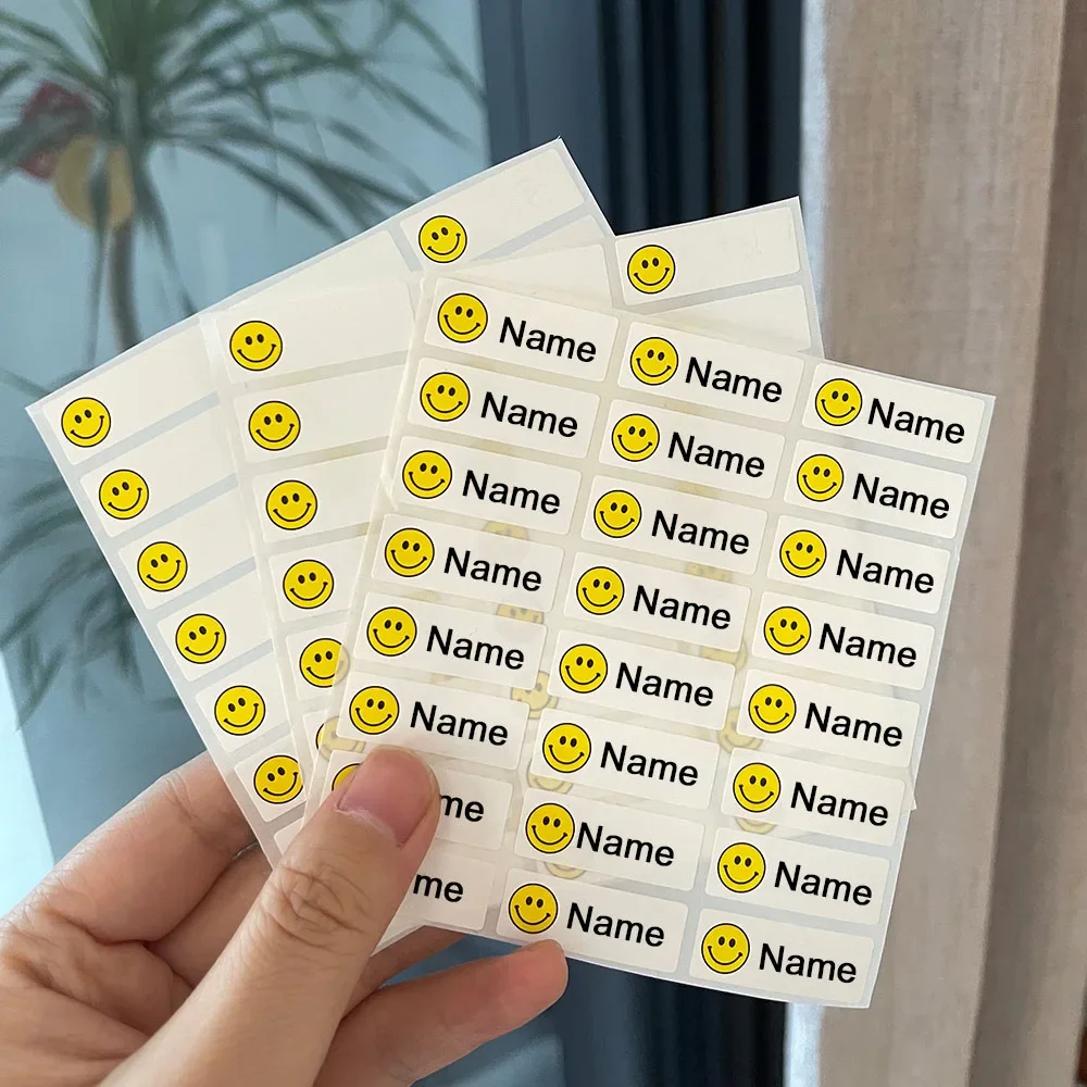 90pcs Blank Name Tag Sticker Customize Stickers Labels Children School Stationery Water Bottle Pencil Ballpoint Writing 30x11mm