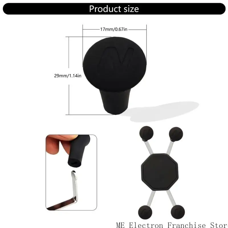 Portable Adjustable 4pcs Rubber Caps Lid Cover Suitable For Outdoor Bike And Motorcycle Phone Holder Mount Bracket Stand