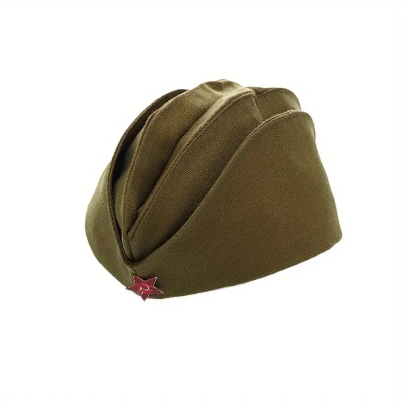1Pc Photography Movie Props Cosplay WWII M81 Garrison Cap with Badge Souvenirs Russia Great Patriotic War