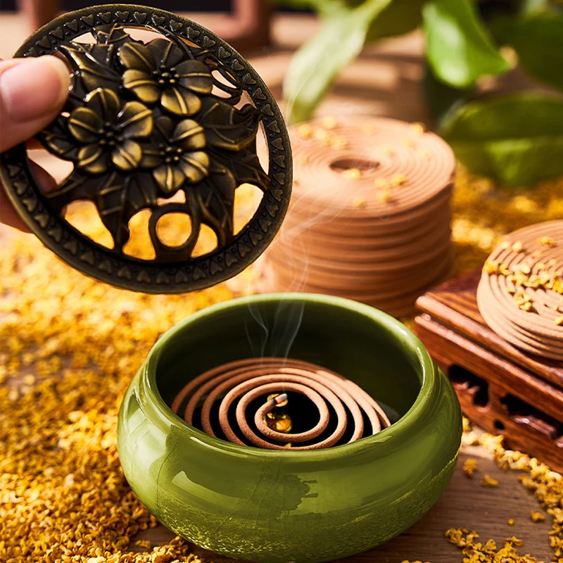 60Pcs Natural Coil Incense High-end Sandalwood, Lavender,rose, osmanthus ,Pomelo, lemon, Aromatherapy Indoor Deodorization