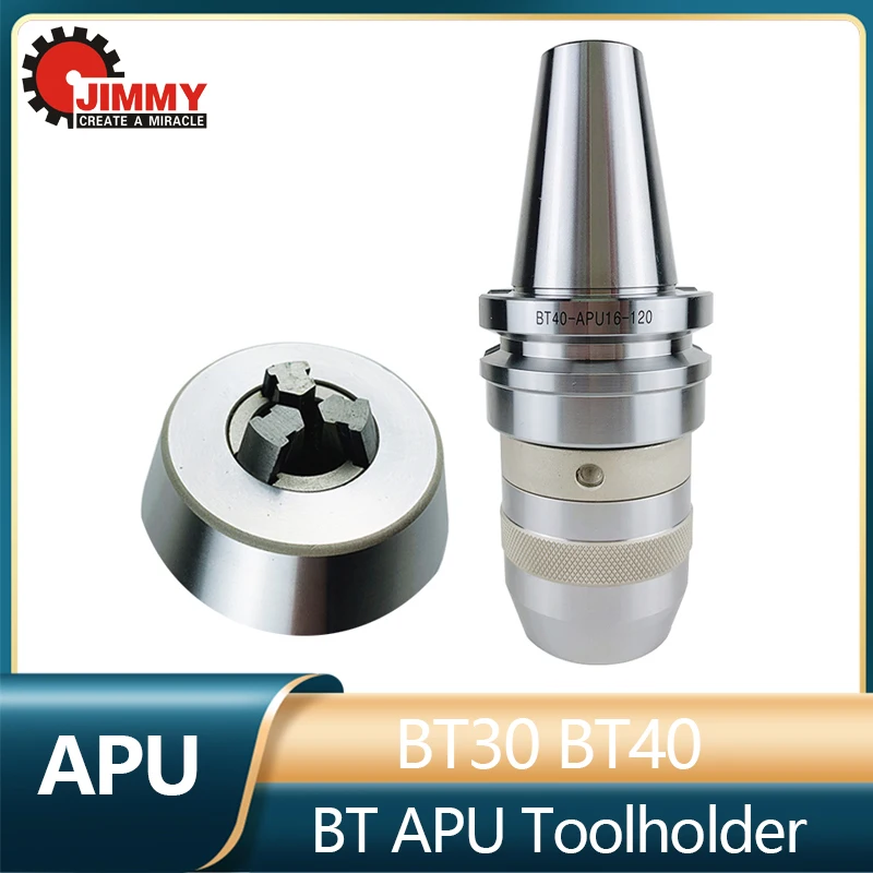 JIMMY BT30 BT40 APU08 APU13 APU16 BT Spindle APU Tools Holder Integrated Self Tightening Automatic Drill Chuck CNC Tools