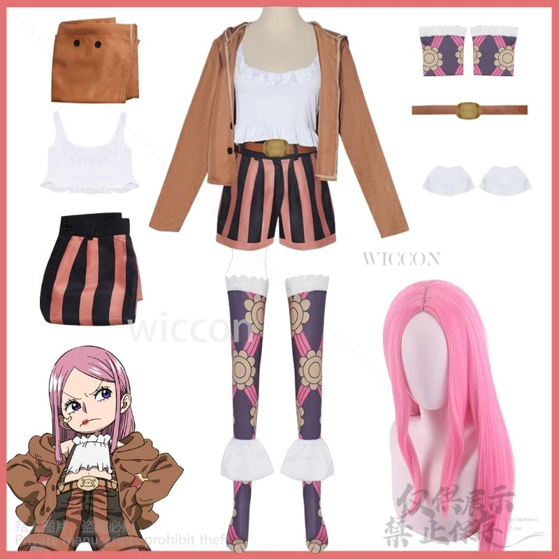 Anime Jewelry Bonney Cosplay Costume Cool Girls Roleplay Uniform Shorts Coat Wig Woman Sexy Halloween Christmas Suit Customized