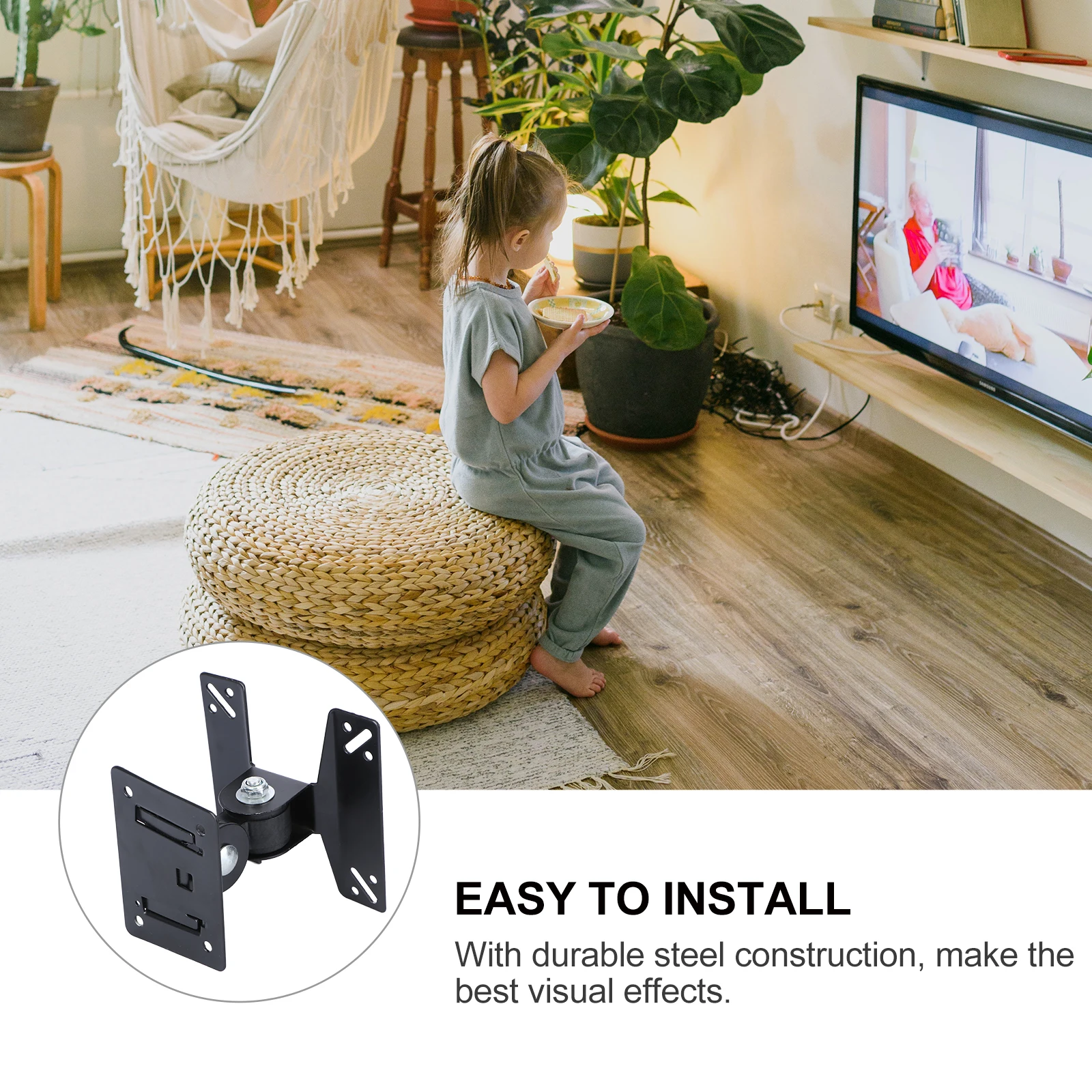 

Monitor LCD Holder Bracket 27 Inches Rotatable Hanger Stretchable Adjustable