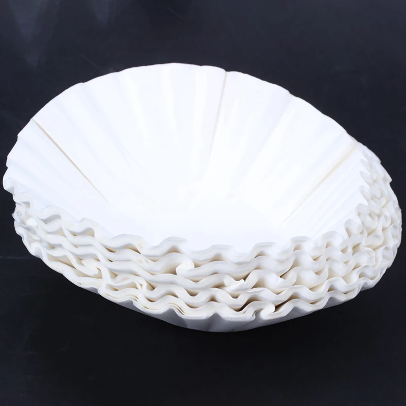 500Pcs 25Cm Sheets American Commercial Coffee Filter Paper Basket Coffee Filters Coffee Ware Coffee Filters (White)