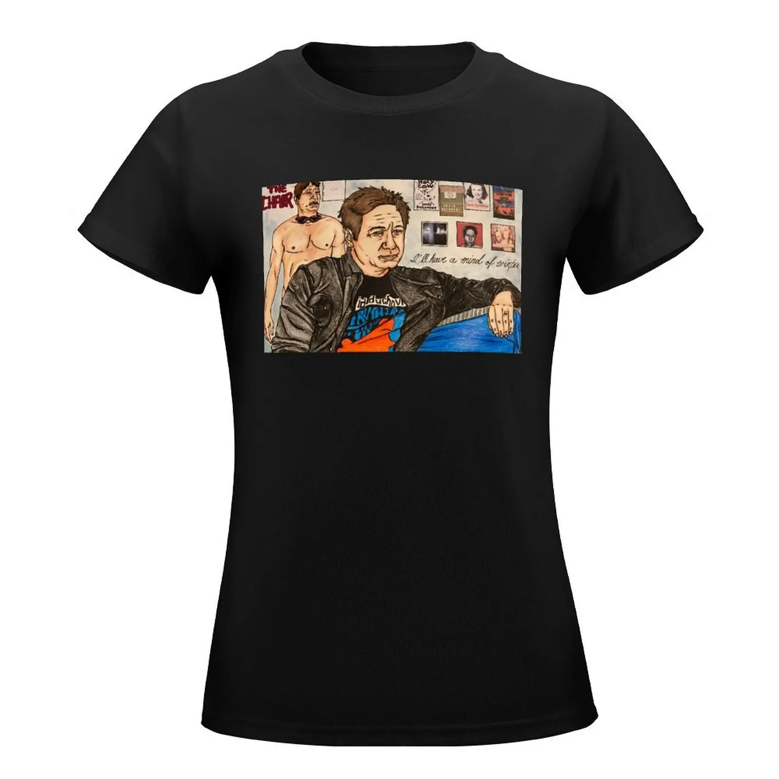 David Duchovny in the Chair T-Shirt tees funnys Aesthetic clothing Woman fashion