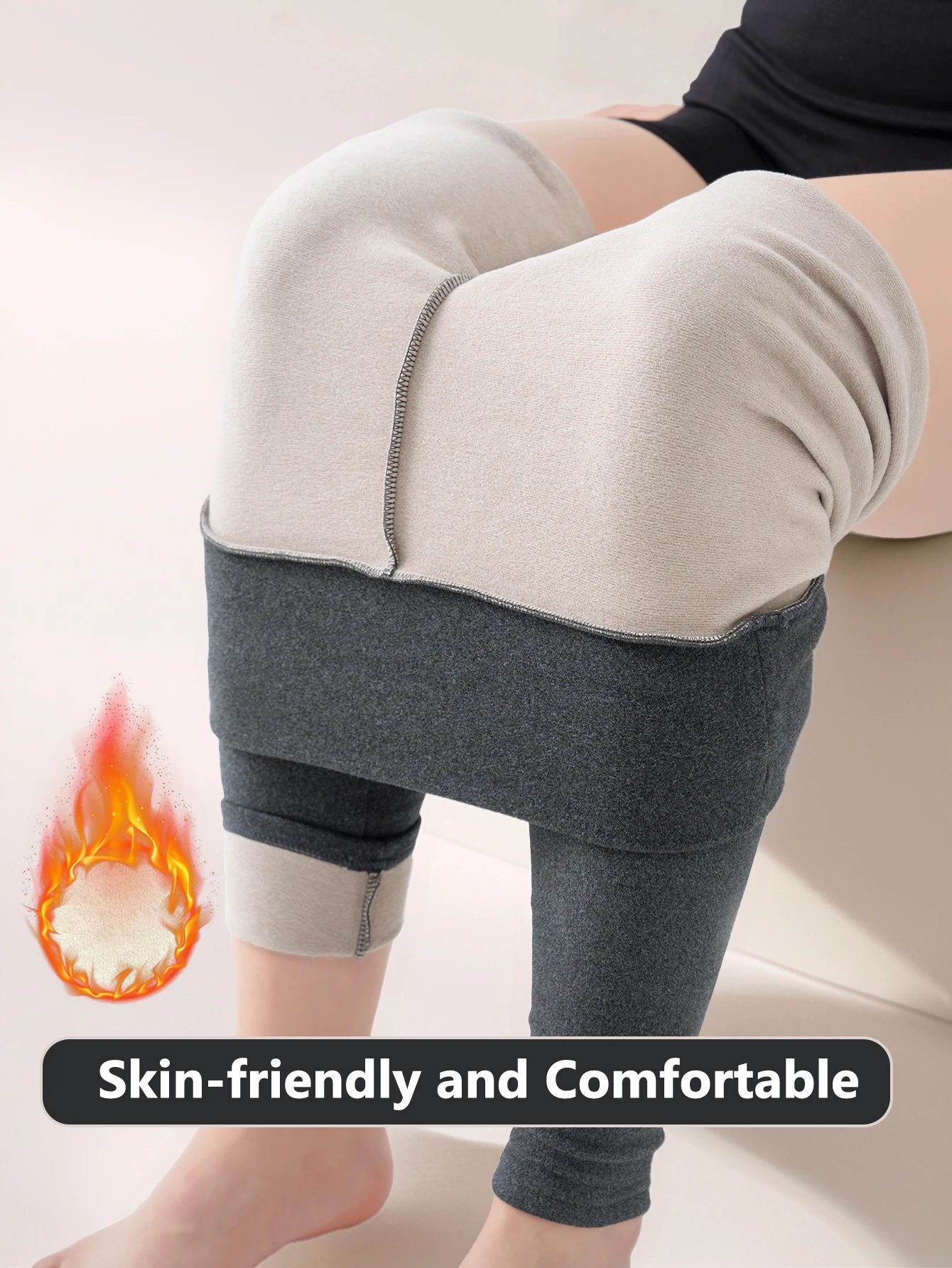 Dralon Thermal Winter Fleece Lined Wear-Outside Cycling Jogging Skinny Pants Women's Warm Outdoor Sports Daily Wear Ladies' Pant