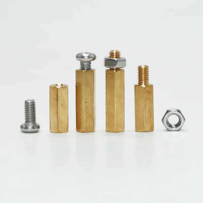 ​Brass Hex Motherboard Standoffs Phillips Spacing Screw Nut M2 M3 M4 Male Female Copper Spacer for Electronic DIY PCB Circuit