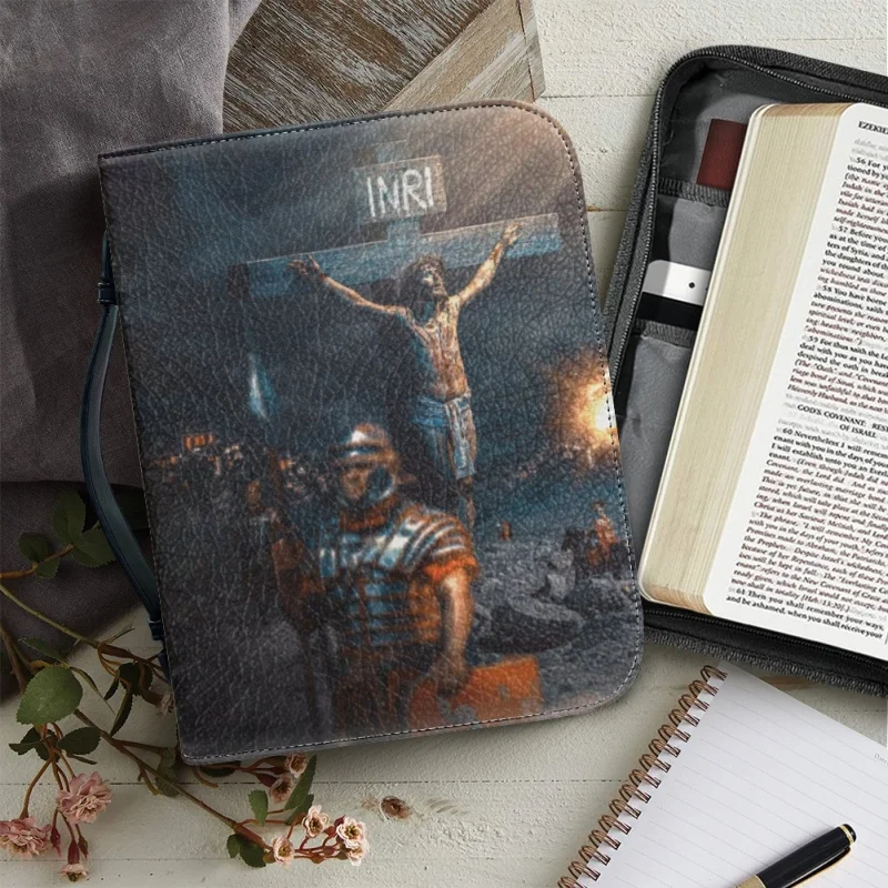 Kruisiging Kroniek Bijbel Cover Christ Print Dames Opslag Christelijke Bijbel Hoes Voor Vrouwen Gepersonaliseerde Handtassen