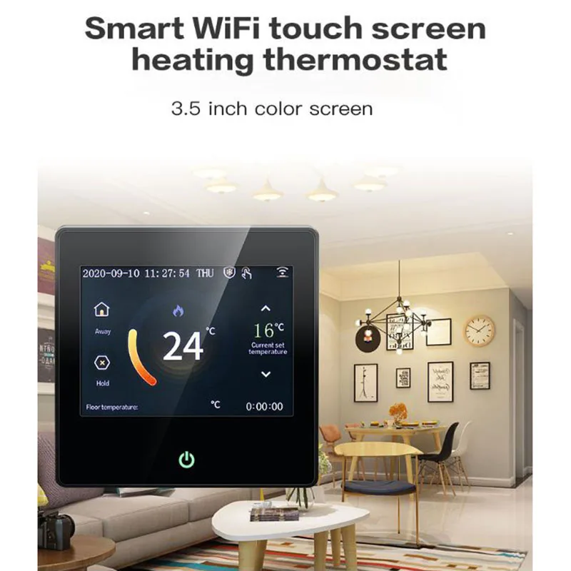 ME102 Color Screen With WIFI Electric Heating Press Thermostat 16A