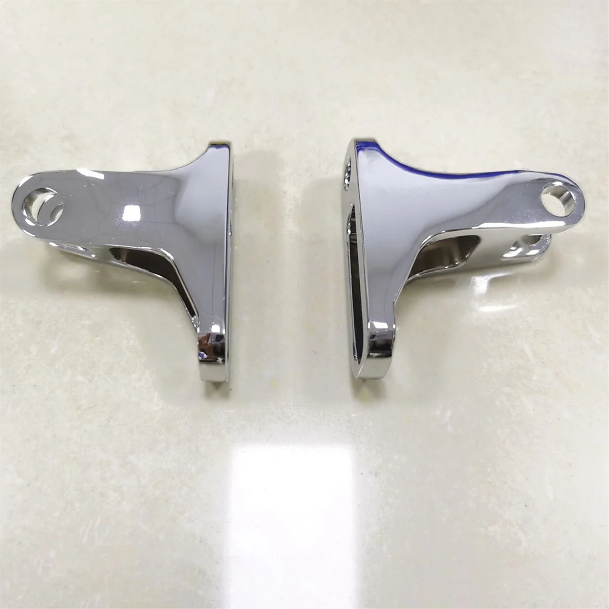 1Pair Chrome Footboard Mount Kit for Harley Electra Glide Classic FLHTC 93-Later Touring Rear Passenger Mini Foot