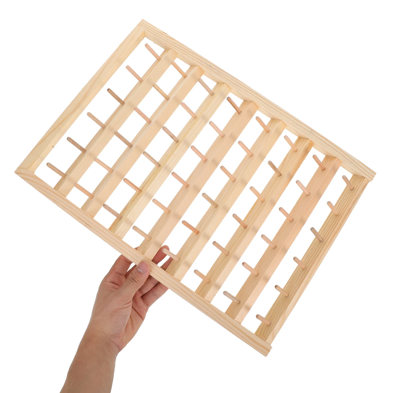 

s Wooden Thread Spool Holder Rack Sewing ganizer Storage Stand Bamboo Strong Lightweight Wall Mountable for Quilting Embroidery