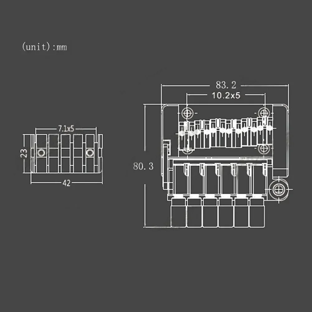 Headless Bridge Tailpiece Bridge Tailpiece Metal Black Bridge Tailpiece Guitar Tremolo System For Headless Electric Guitar