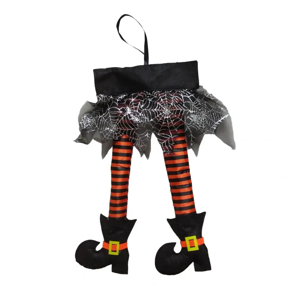 Halloween Mischief Atmosphere Plush Stuffed Witch Legs Ornament for Front Door Wall Window Car Trunk Decor for Auto