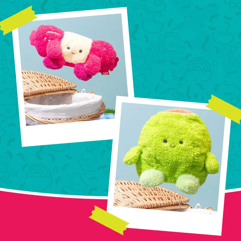 BumBumz Jazwares-Jouet en peluche au beurre pour enfants, oreiller original, série de pique-nique, cadeau pour fille, ornement, cadeaux de vacances