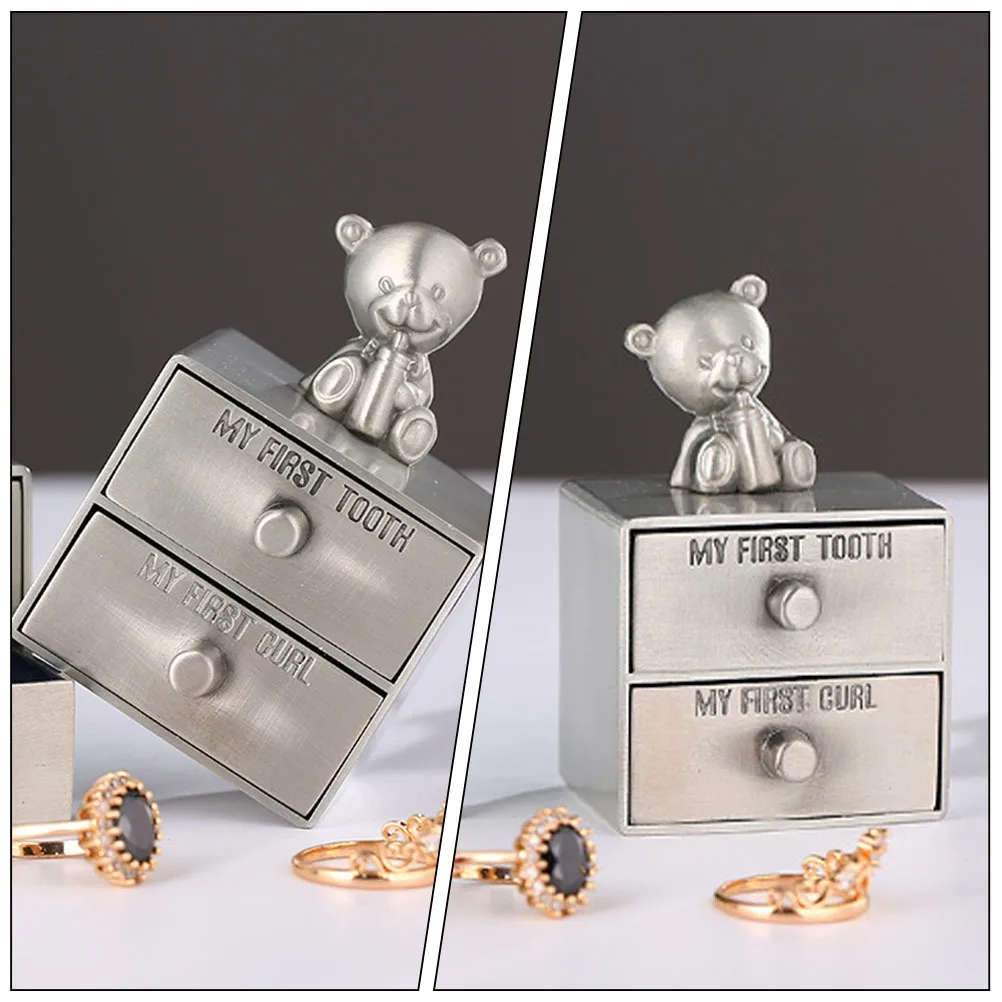 

Детская коробка для зубов, завиток первого зуба, многофункциональный металлический держатель для ювелирных изделий, винтажный органайзер для колец, брелок для хранения