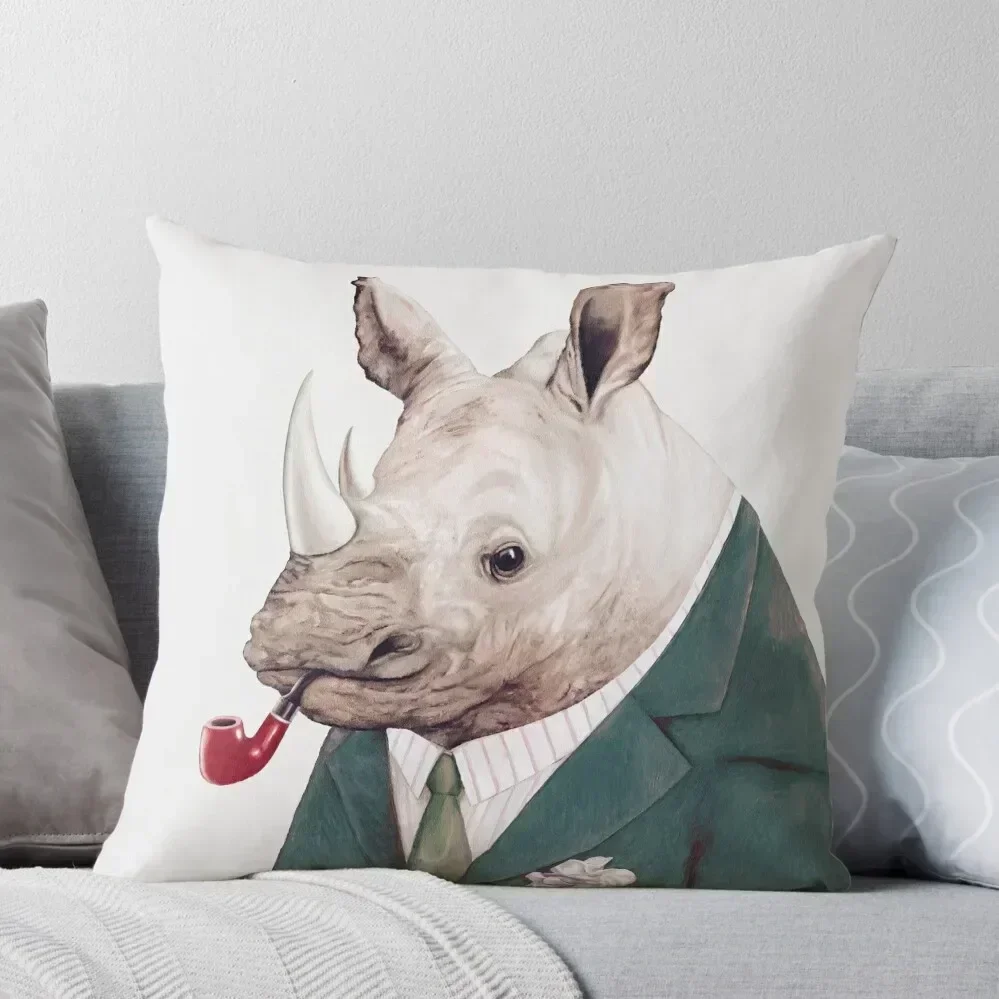 

Rhinoceros Green Throw Pillow autumn pillowcase Bed pillowcases Sofa Decorative Covers Decorative Cushions pillow