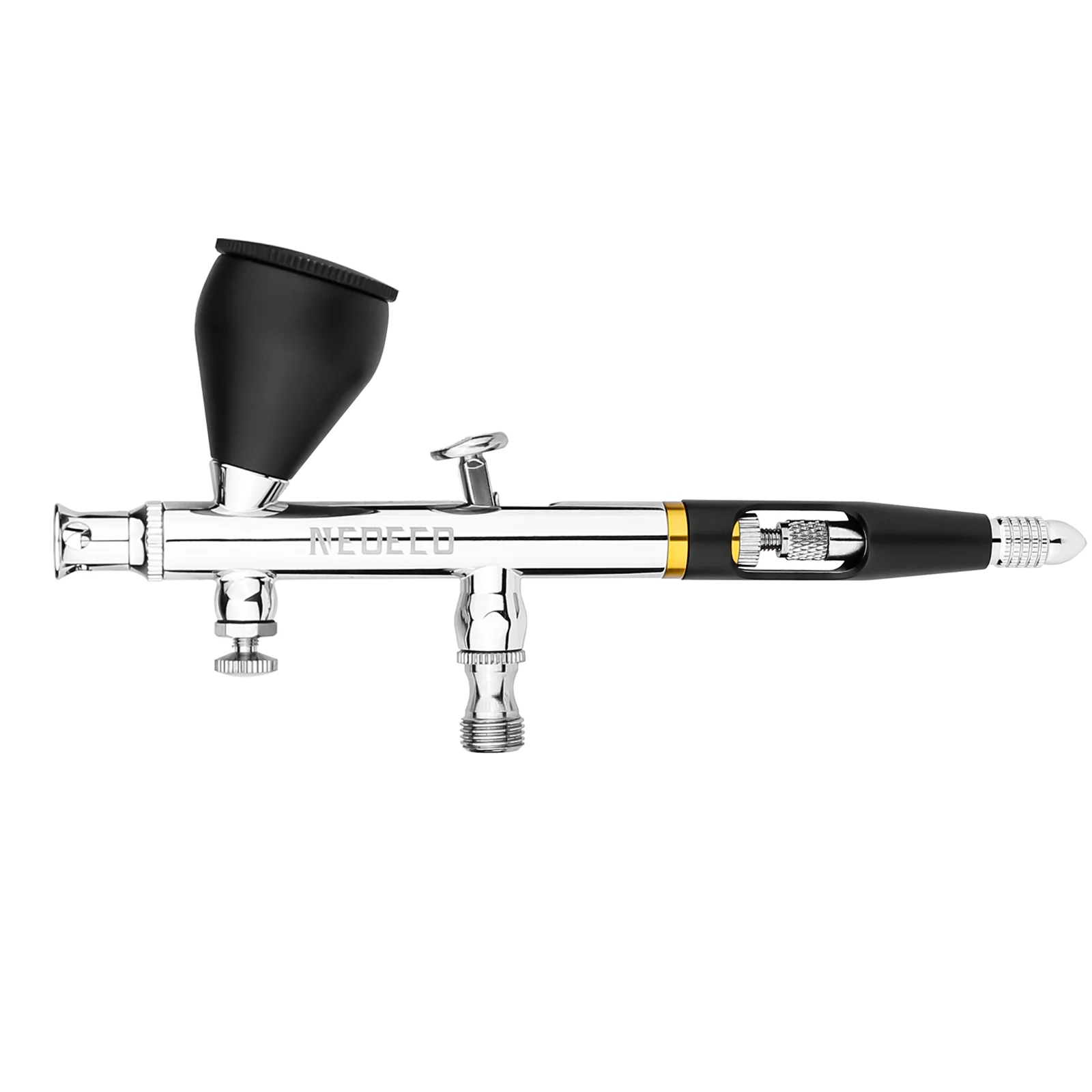 NEOECO NCT-SJ83 Dual Action Airbrush 9cc 1/3 oz Fluid Cups Quick Remove Air Brush Cap Design Schwerkraft-Zufuhrset für Modell-Kuchenkunst – Detail 8