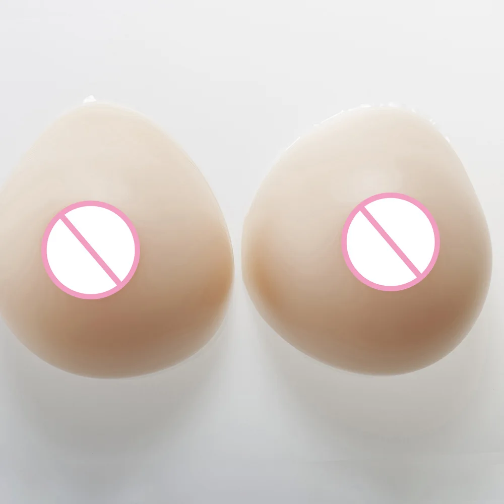 One Pair Silicone Breast Forms Fake Boobs Mastectomy Prosthesis Bra for Cosplay Crossdresser Transgender