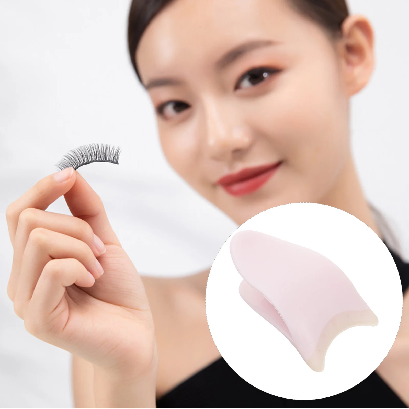 

Eyelash Applicator False Lashes Tool Women Silica Gel Tweezer Wear Resistant Plastic Clamp Makeup Eyelashes Clamp For Makeup