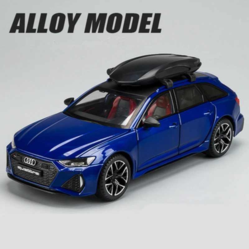 1/24 RS6 Avant Station Wagon Legierung Sportwagen Modell Diecast Metall Spielzeug Fahrzeug Auto Modell Simulation Sound und Licht Kinder Spielzeug Geschenk