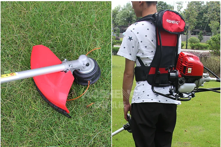 Four-stroke lawn mower carrying a small household multifunctionallawn mower to open up wasteland and weeding harvester