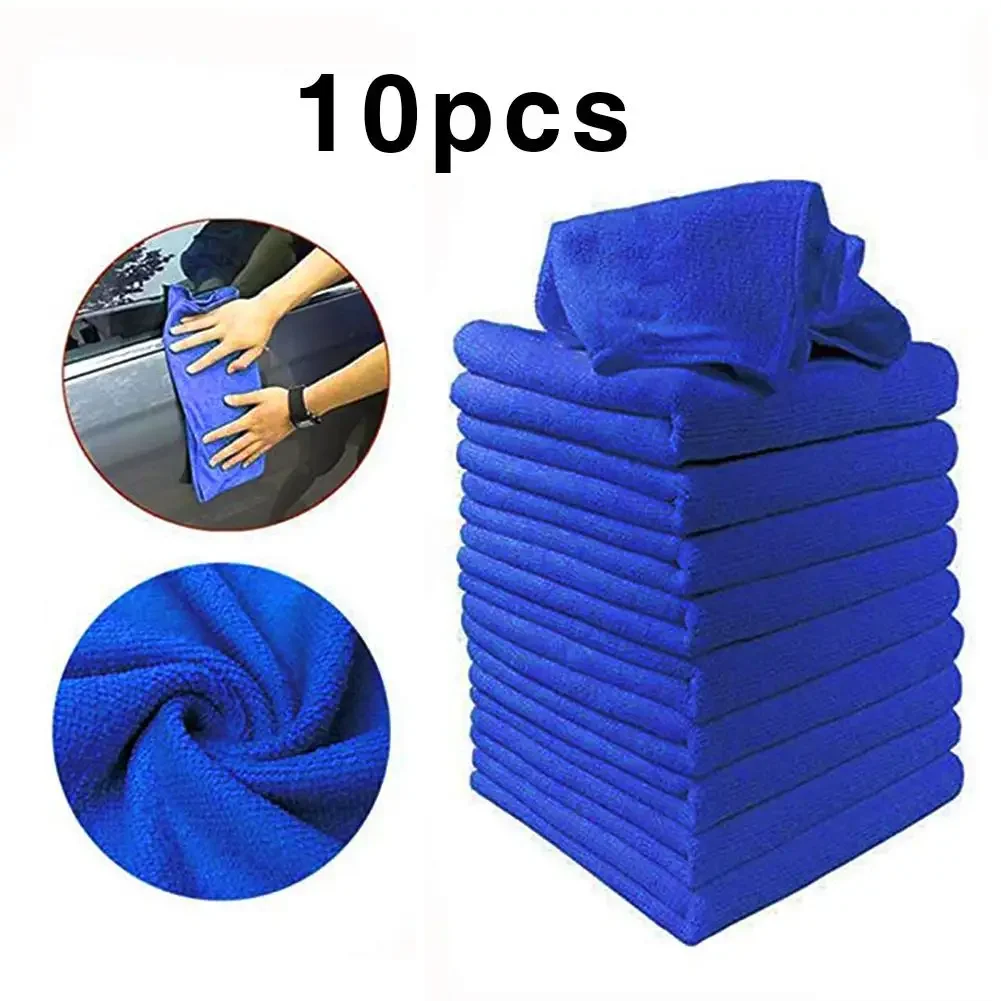 10 PCS Microfiber Car Cleaning Towel Automobile Motorcycle Washing Glass Household Cleaning Microfiber Towel