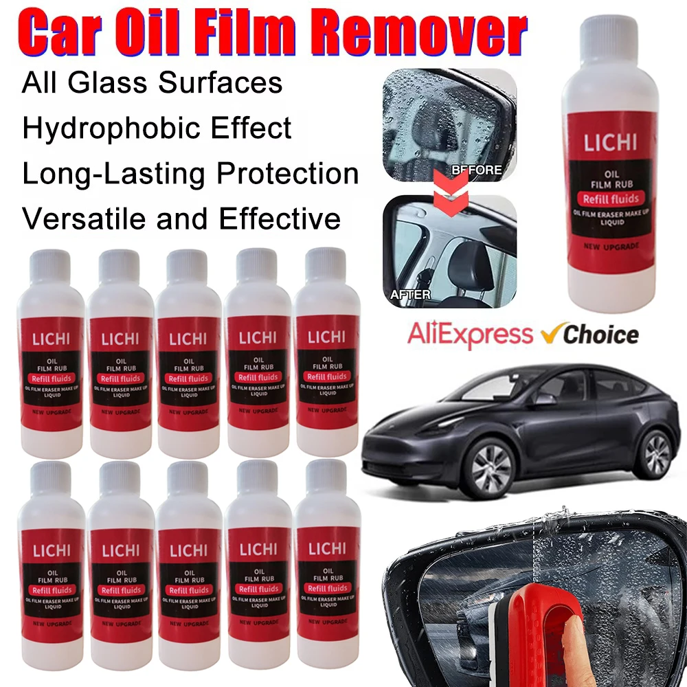 

3/10PCS 100ml Auto Glass Oil Refill Car Windshield Cleaner Liquid Car Glass Maintenance Agent Windshield Oil Film Removal