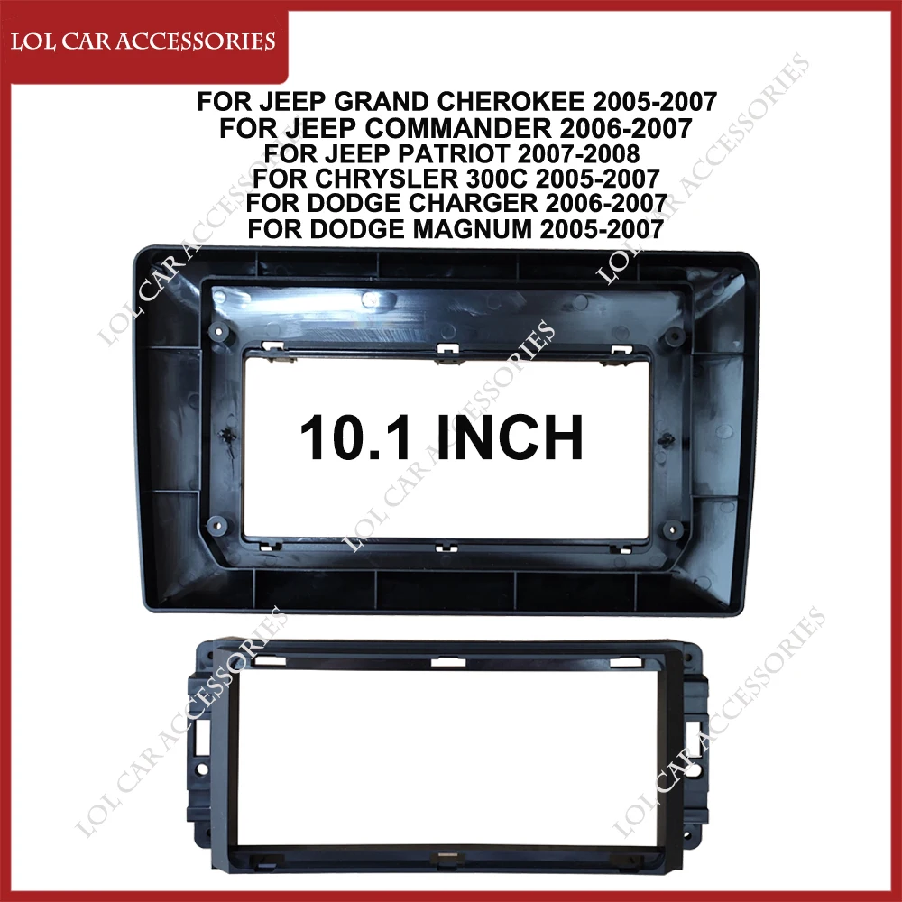 10.1 Inch For JEEP Grand Cherokee Commander /Chrysler 300C Car Radio Stereo 2Din Head Unit GPS MP5 Android Player Fascias Frame