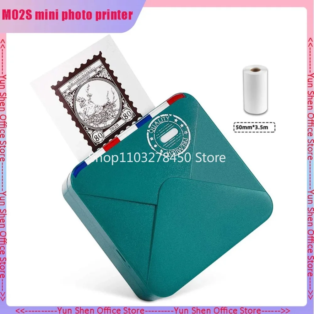 Phomemo-M02s Thermal Photo Printer, M02s Cell Phone Photo, Mini Portable Printer, Student Error, USB, Bluetooth, Inkless, 304 Hd