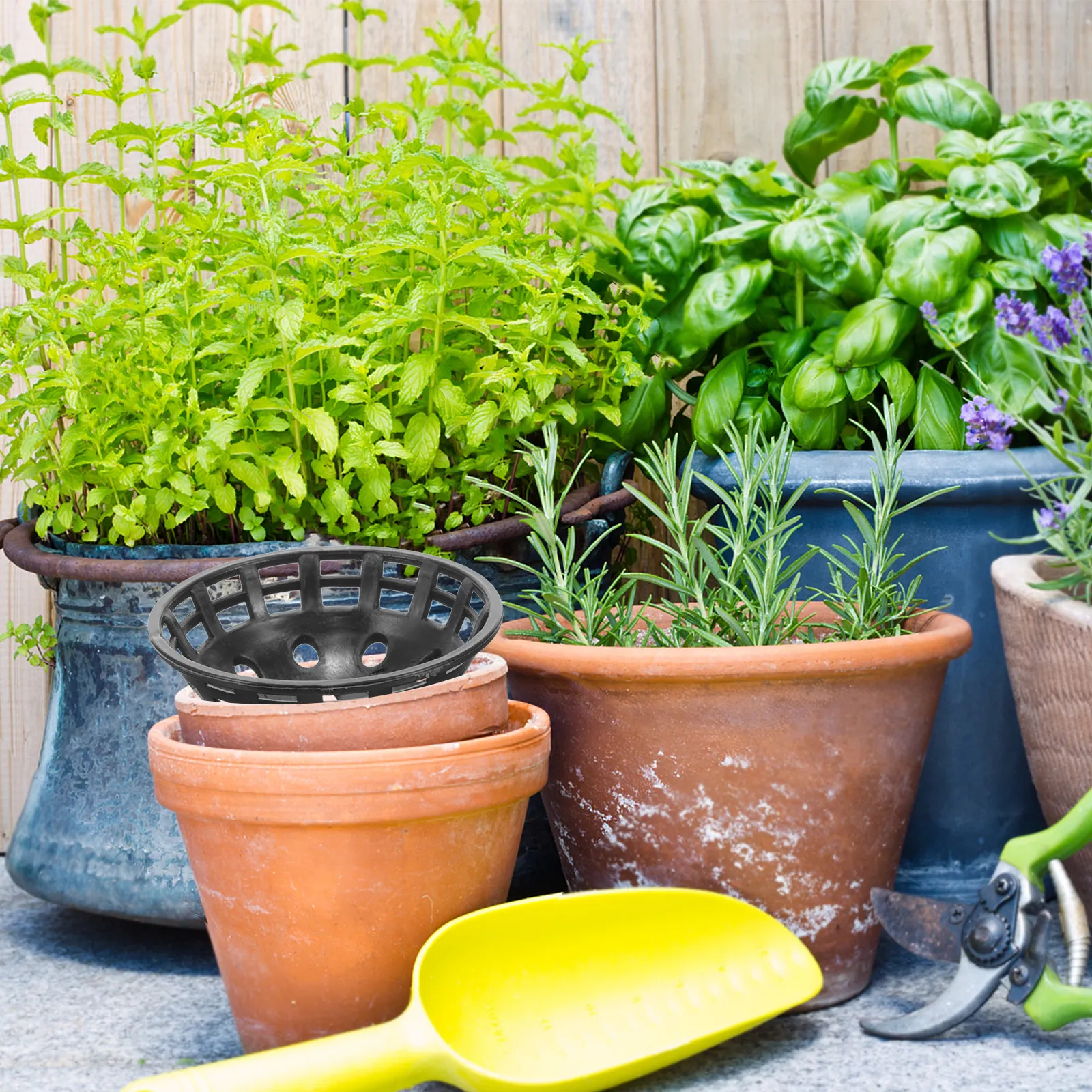 Bonsai Garden Cafe - 10個入り植木鉢穴用メッシュパッド プラスチック製排水ガスケット セラミック・プラスチック製プランター用 広場・オフィス・カフェ・盆栽・多肉植物鉢用