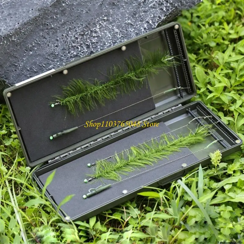 

R53E Secure Magnet Closure Organizers Tackle Fishing Hair Rig Line Hook Storage Case