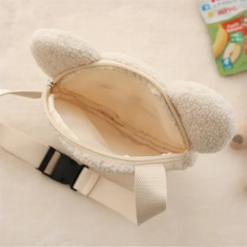 Cute Bear Plush Kid Bag Children's Coin Purse Plush Crossbody Bag for Boys Girls Versatile Cute Little Bear Baby Waist Bag