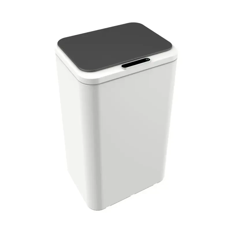 

Rectangular Smart Stainless Steel Trash Can Electric Self-Sealing Sports Smart No Touch Trash Bin Automatic Bin