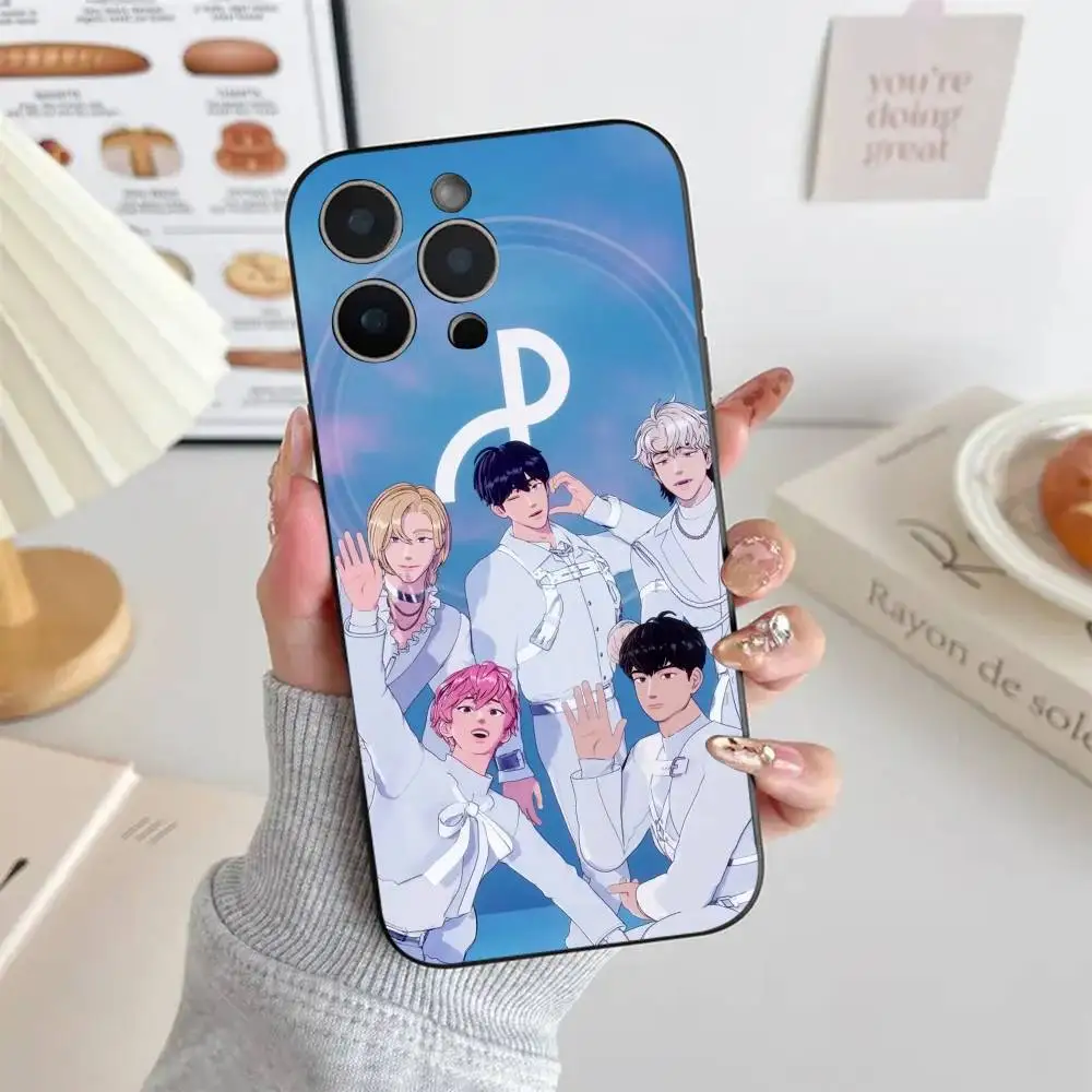Funda de teléfono Virtual Boy Group P-PLAVEs ASTERUM Kpop, silicona negra fresca suave para IPhone 16 15 14 13 12 11 X XR Plus Pro Max Plus