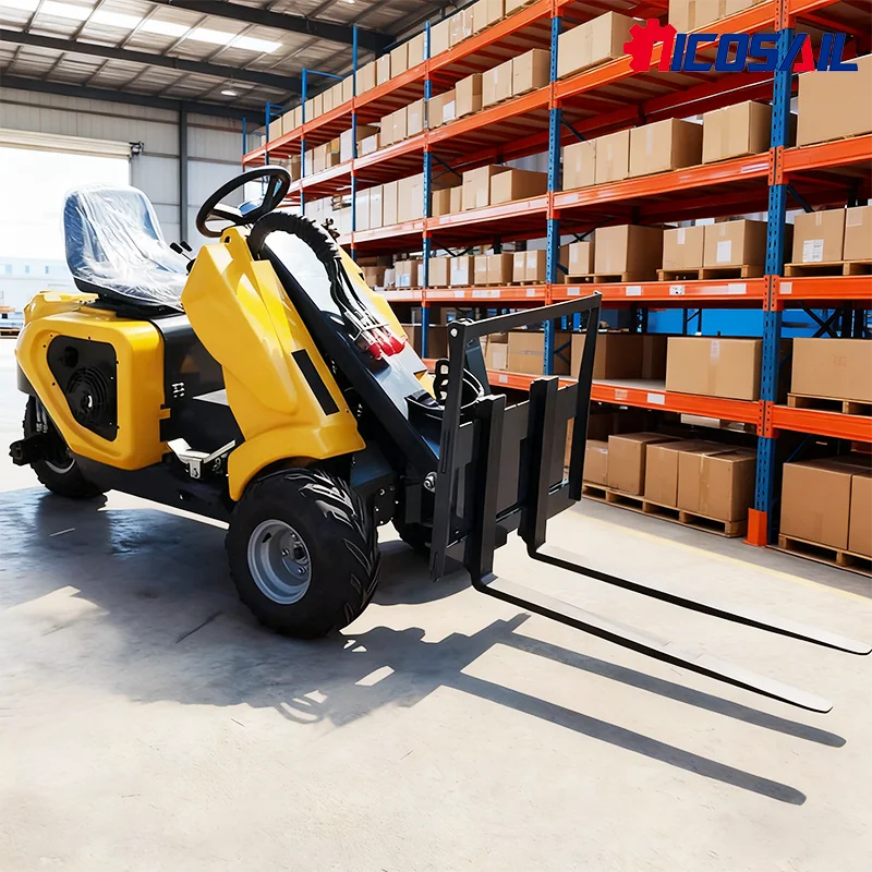 

N Мини-погрузчик с бортовым поворотом мощностью 10 кВт с трехколесным погрузчиком емкостью 400 кг и 500 кг означает стандарту Евро 5/EPA