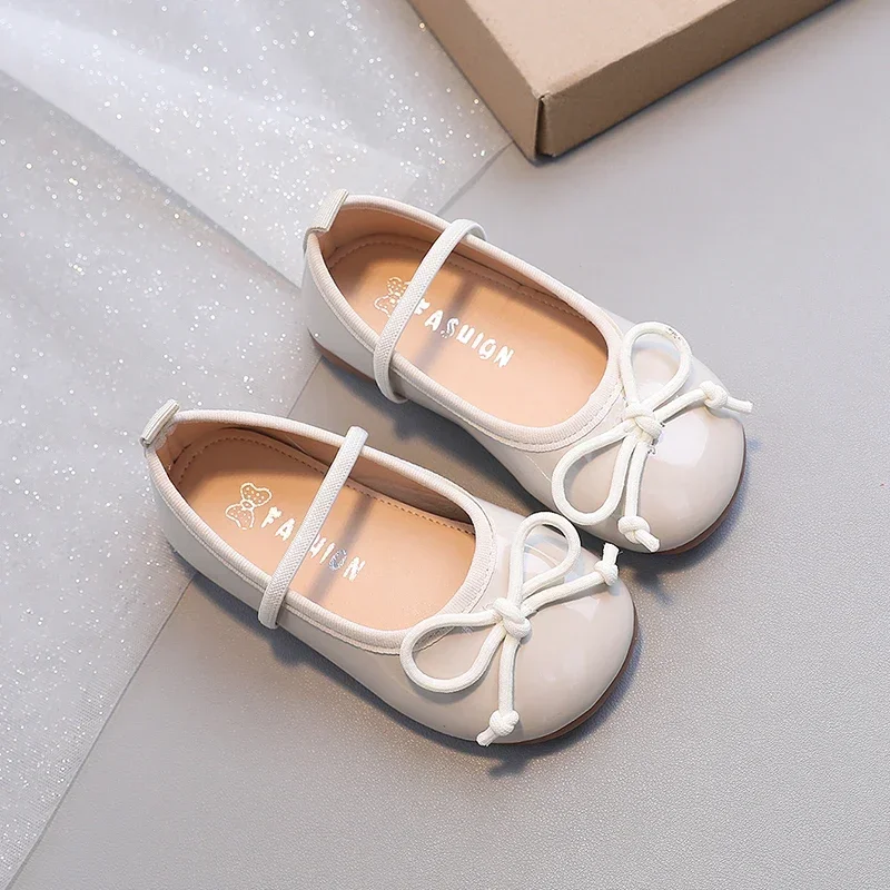 Baby Girl\'s Princess Shoes Leisure Candy Color Bowtie Kids Ballet Flats Toddler Light Elatsic Band Autumn Children Flat Shoe유아신발