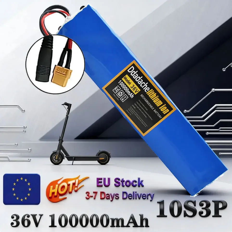 Image of 36V 20Ah 10S3P 18650 Wiederaufladbarer Akku für M365 Kompatibler Ersatz-Lithium-Akku mit BMS
