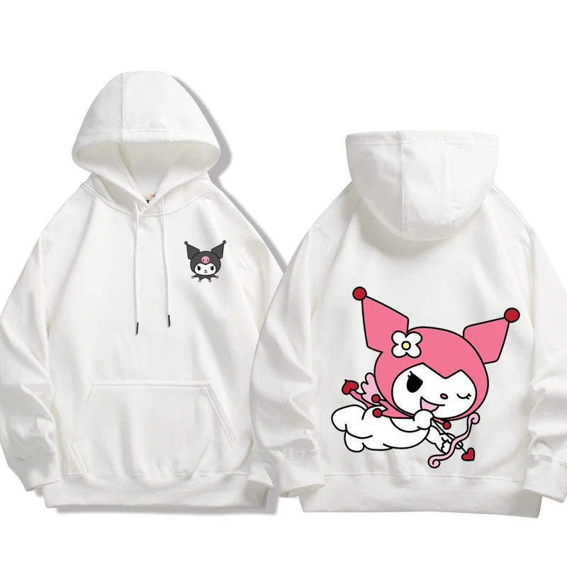 Sanrio periphery Cute Kuromi  Hoodies for Women Cartoon Sweatshirt for Womens and Mens in Spring and Autumn Couple\'s Clothing