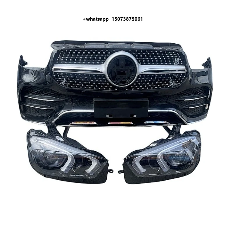 

For 167GLE GLE350 GLE450 Car Front Bumper, Front Headlight Bumper Assembly, Front Grille Assembly