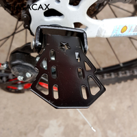 2Pcs Durable MTB Rear Seat Footrest Mounted On Back Wheel Bike Pedals Folding Footboard Cycling Accessories Bicycle Foot Pedal