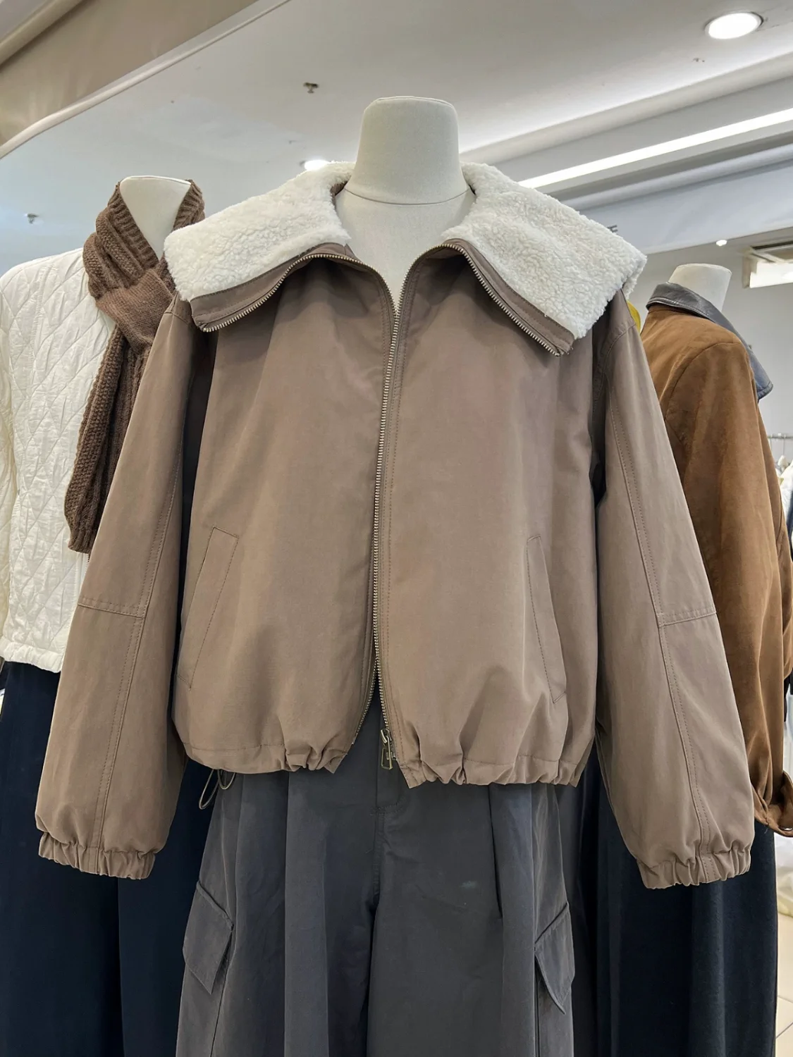 سترة نسائية للخريف والشتاء موضة قطيفة بياقة مقلوبة معطف قطني هاراجوكو ريترو طية صدر السترة قصيرة سترات مبطنة للشارع #3