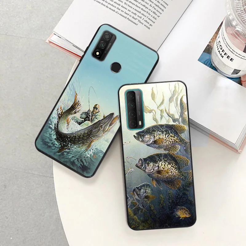 Phone Case For Honor X9b X6 a X7 X8 b 4G 70 90 Magic5 River Carp Fishing Huawei P20 P30 P40 Lite P-SmartZ Soft Protective Cover