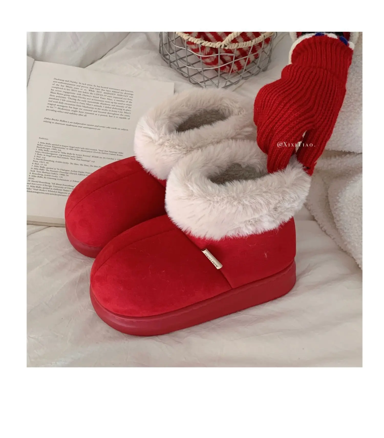 Comwarm Winterstiefel für Damen, flauschig, mit warmem Plüschfutter, Baumwollstiefel, neue Outdoor-Schneestiefel, rutschfeste, dicke Sohle, Damenschuhe – Detail 20