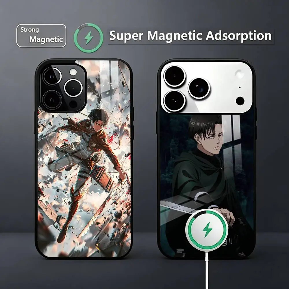 capa-para-iphone-17-16-15-14-13-12-11-plus-pro-com-design-levi-ackerman-a-attack-on-titan-compativel-com-carregamento-sem-fio-magnetico