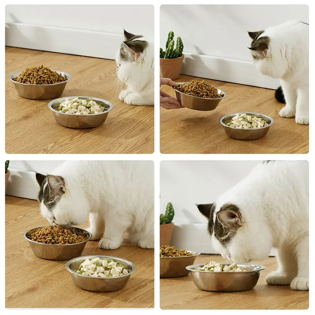Large Capacity Dog Bowl Stainless Steel Pet Feeding Bowl Cat and Dog Food Drinking Bowl Metal Feeder Bowl Durable and Cheap 강아지