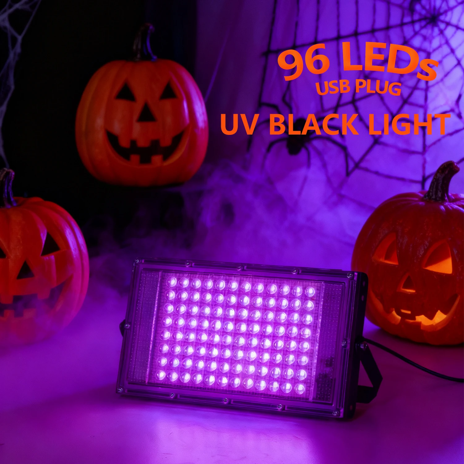 

96 LEDs UV Black Light with USB Plug DC 5V for Halloween Party Stage Lighting Aquarium Body Paint Fluorescent Posters Neon Glow