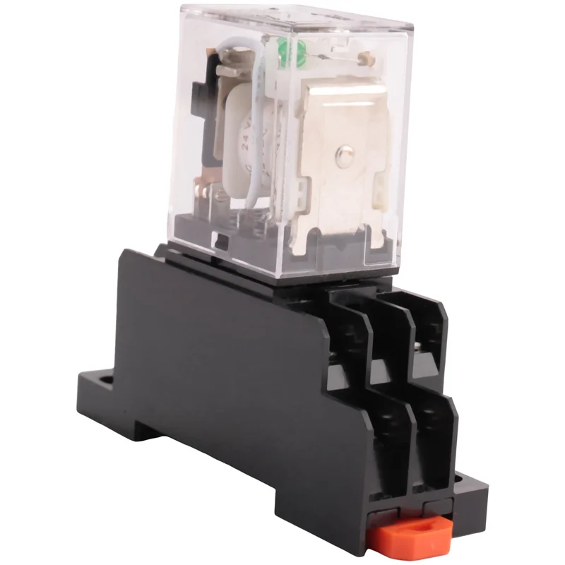 A37T-Limit Switch Long Hinge Roller Lever Arm SPDT Snap Action & HH52P DC 24V Coil DPDT 8 Pins Electromagnetic Power Relay.