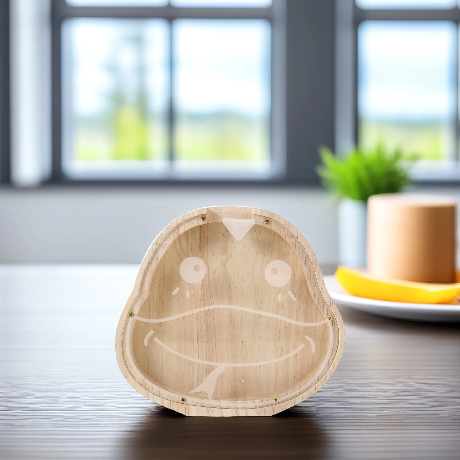 صندوق نقود إبداعي على شكل تنين على شكل حيوان كرتوني خشبي للأطفال، ديكور منزلي، حامل عملات معدنية على شكل حيوان، صندوق توفير المال