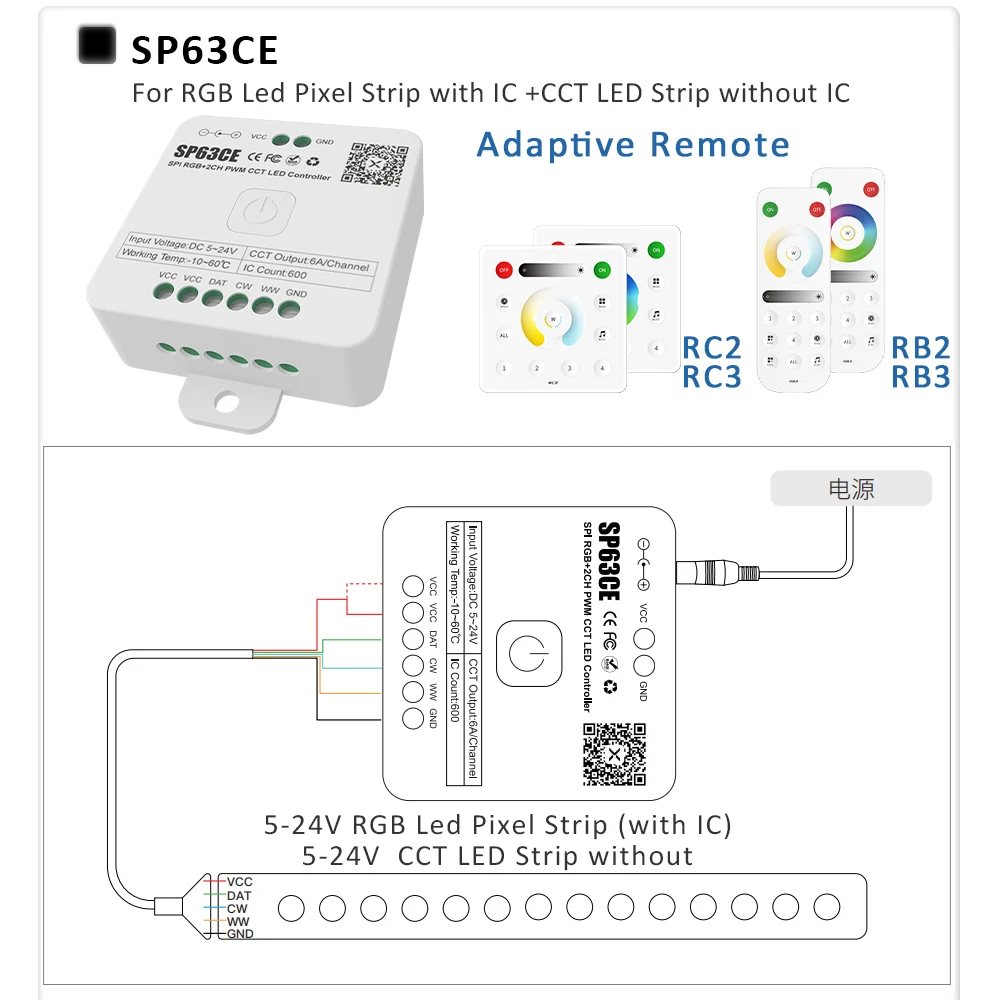 12V 24V 5V Bluetooth LED Controller for SIP WS2811 WS2812B Pixel CCT RGB RGBCCT Strip Light 5050 2835 COB PWM Tape Lamp Dimmer